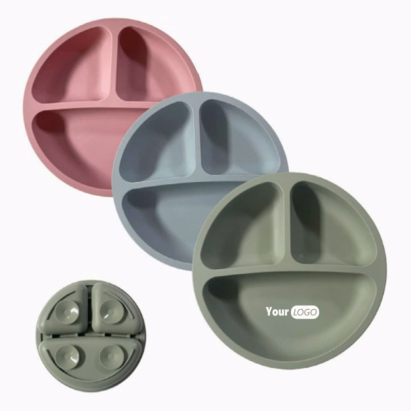 Silicone Suction Divided Plate For Babies