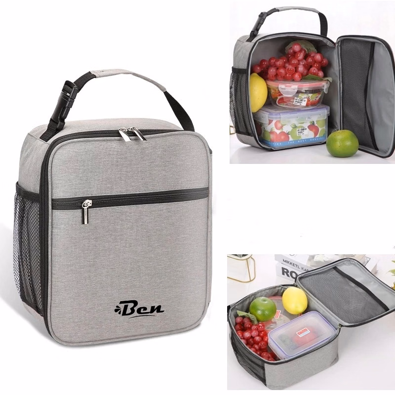 Double-Zipper Handheld Insulated Bag