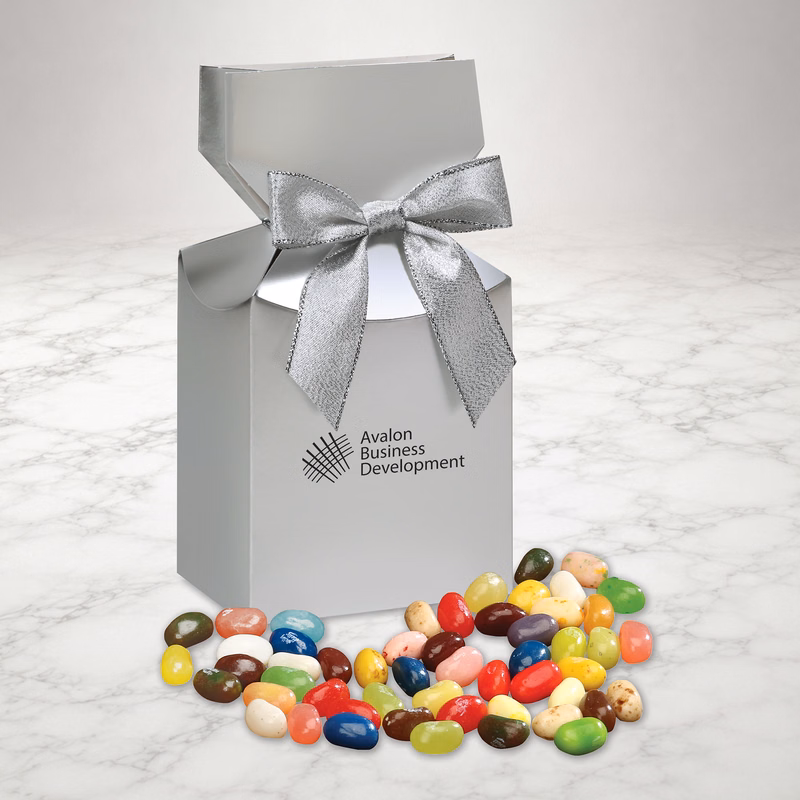 Jelly Belly Jelly Beans in Silver Premium Delights Gift Box