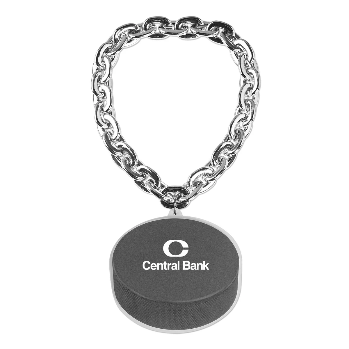 Hockey EVA Puck Medallion with Jumbo Chain 1