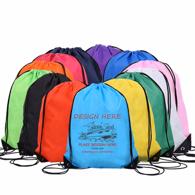 210D Polyester Cinch Backpack Drawstring Bag