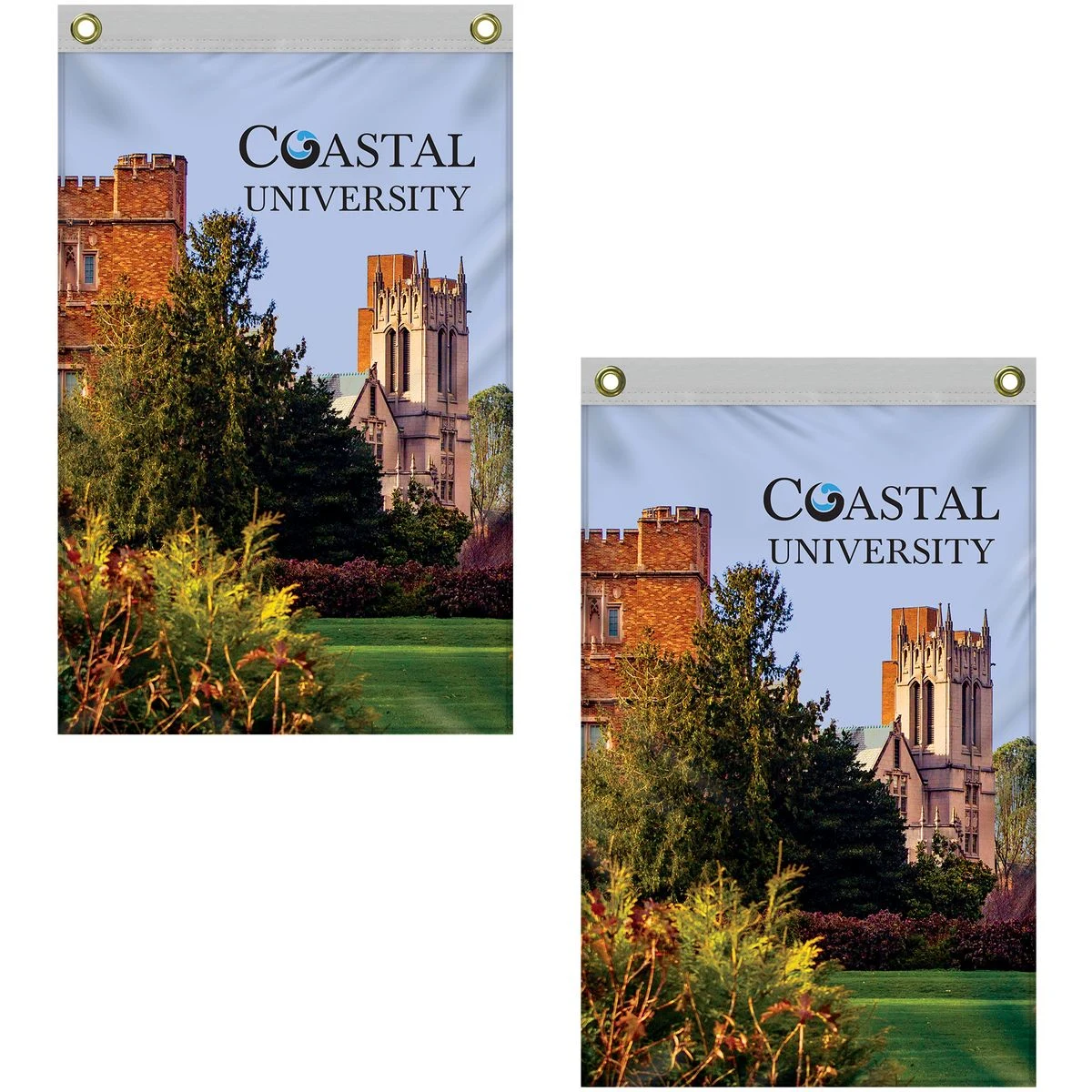 2' x 3' Standard Double Sided Knitted Polyester Vertical Banners 1