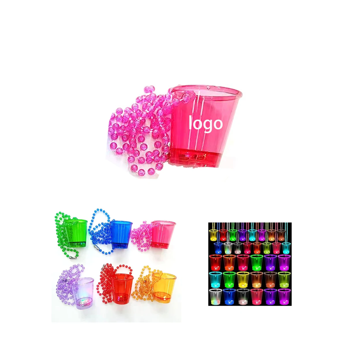 LED Beaded Necklace Cup 1