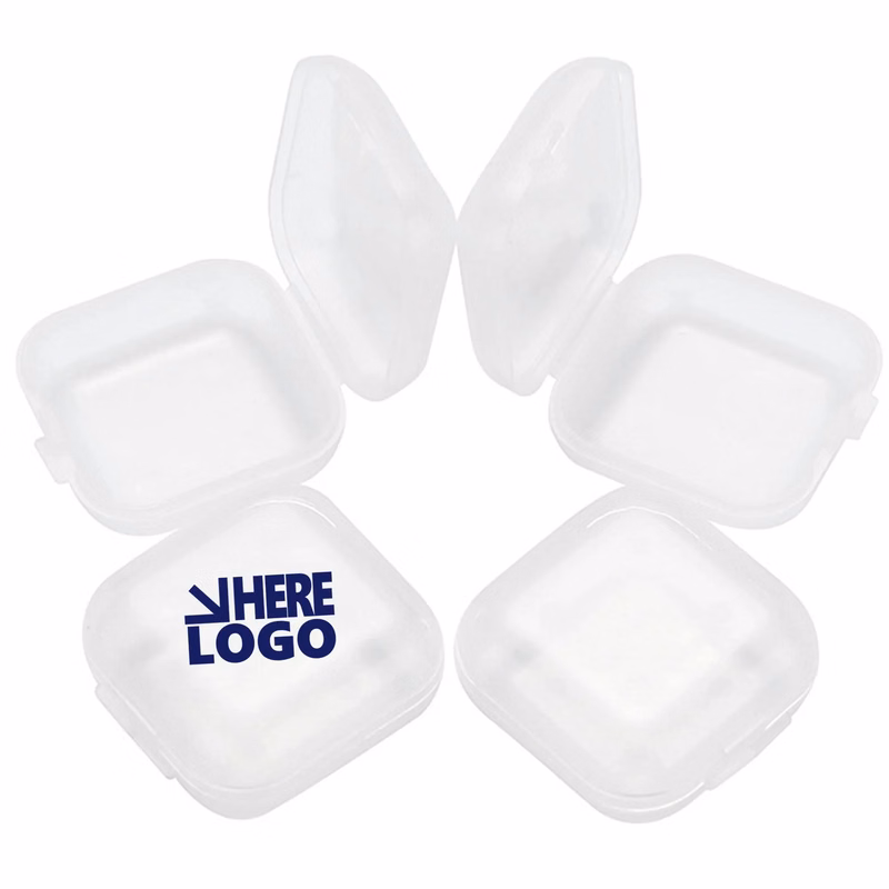 Square Empty Mini Clear Plastic Storage Containers Box