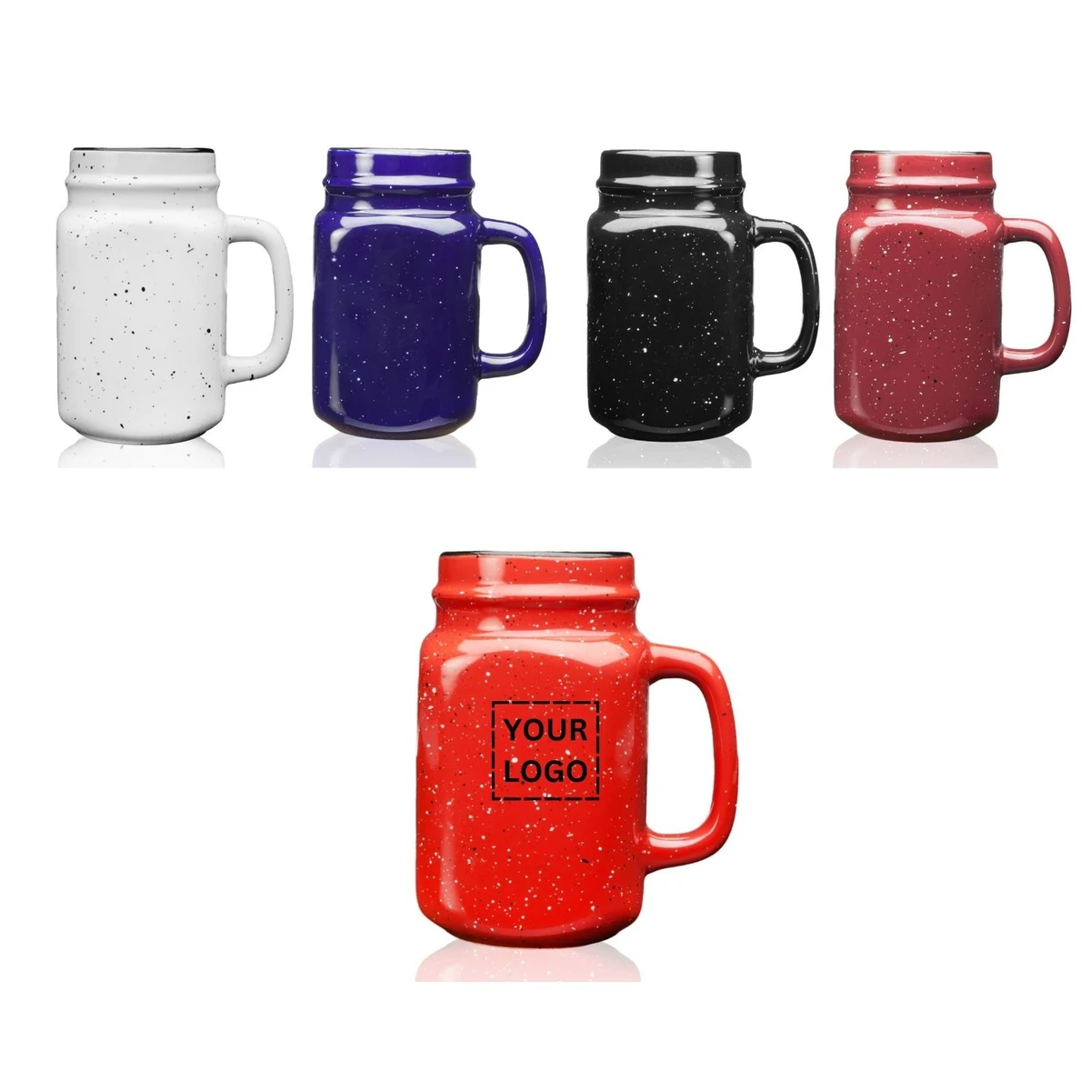 Ceramic Mason Jar Mugs, 16 oz. 1