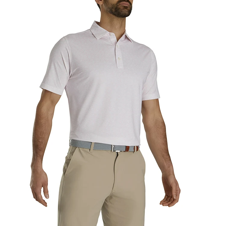 FootJoy Painted Floral Lisle - Self Collar Polo 1