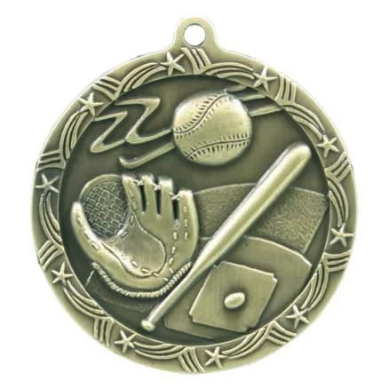 Baseball Shooting Star Medal, 2 1/2" 1