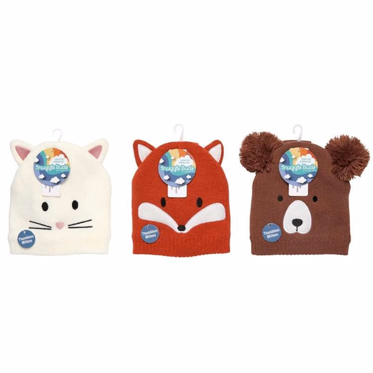 Unisex Infant Hat and Mitten Sets