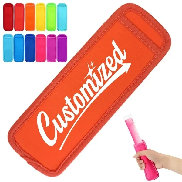 Custom Neoprene Ice Pop Sleeve with Stitched Trim — Summer Camp & Event Giveaway 1