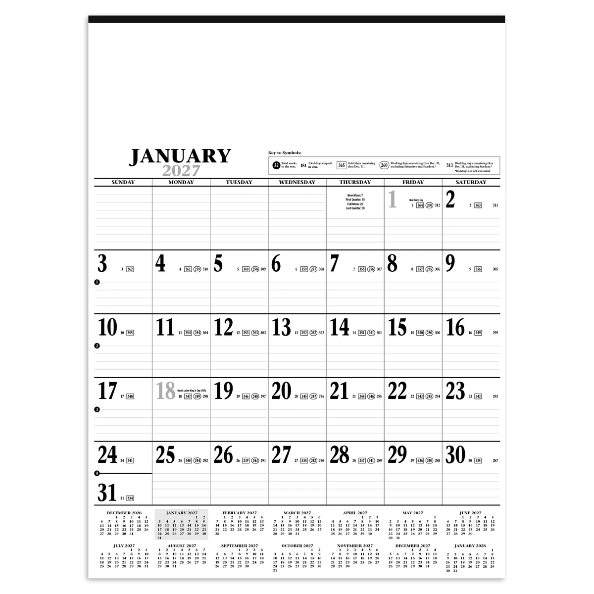HotLine® Products Large Contractor Calendar 1