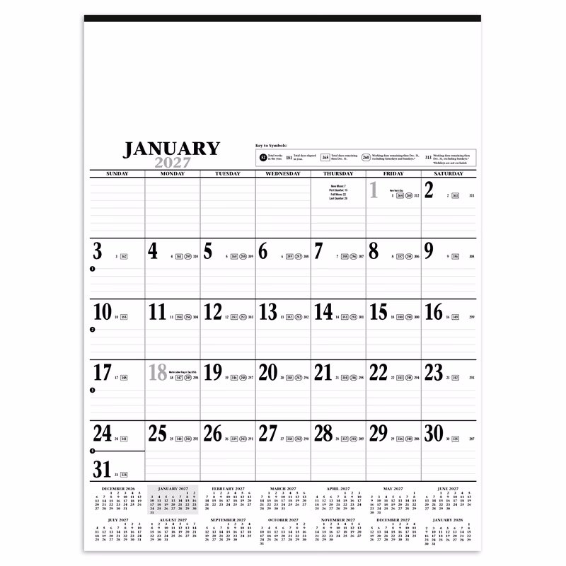 HotLine® Products Large Contractor Calendar