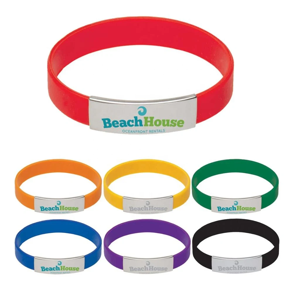 Silicone Wristband with Metal Clip 1