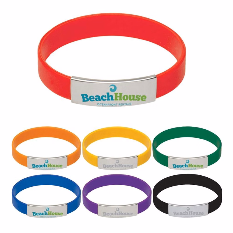 Silicone Wristband with Metal Clip