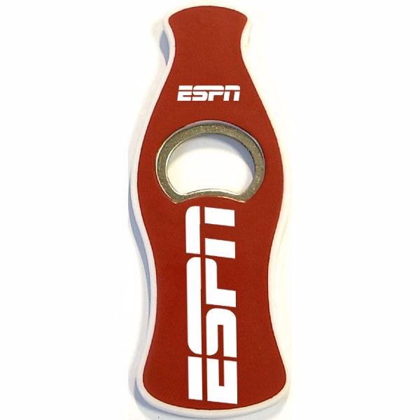Jumbo size Coca Cola shape magnetic bottle opener