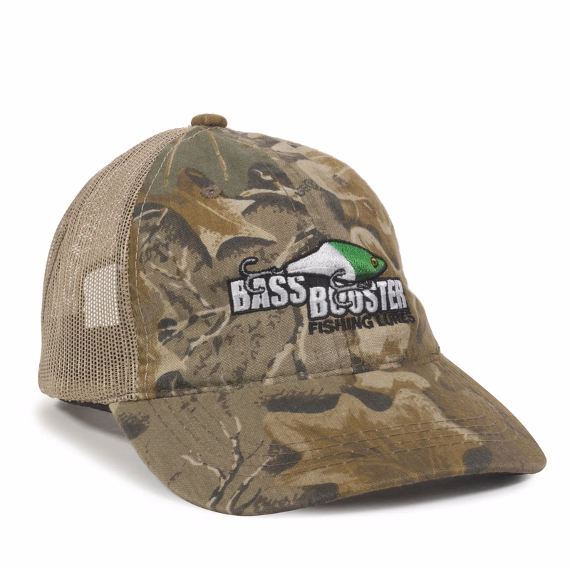 Washed Camo Mesh Back