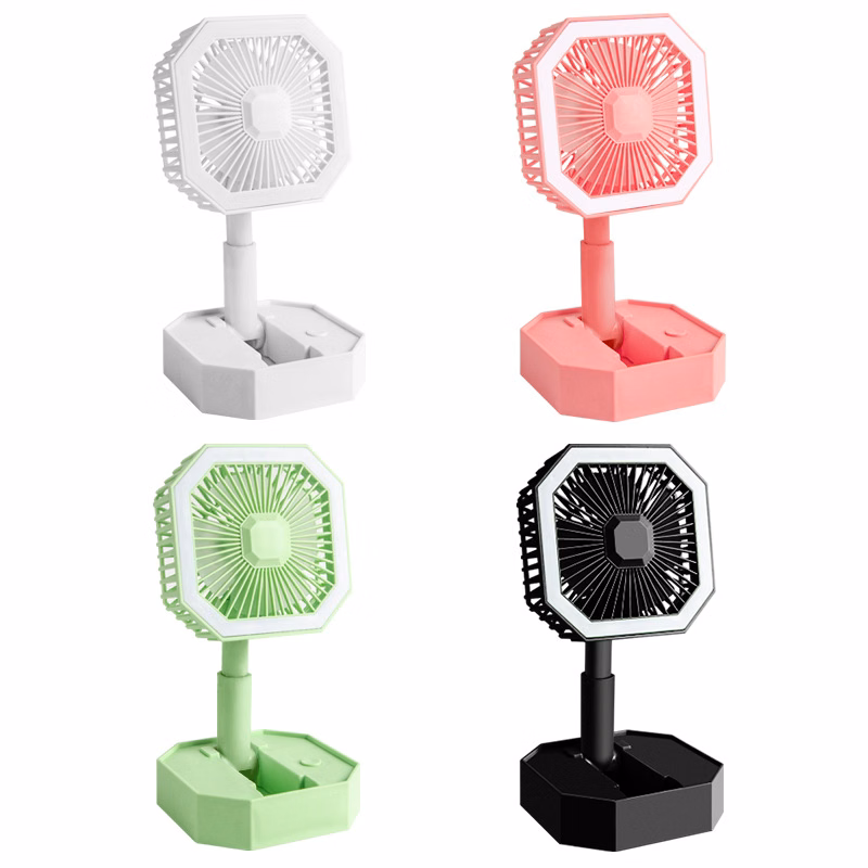Portable Mini USB Fan with Fill Light & Touch Control