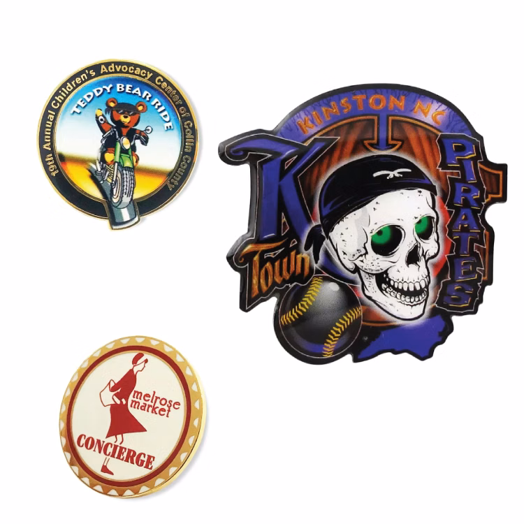 2" Full Color Offset Printed Lapel Pin with Epoxy Dome