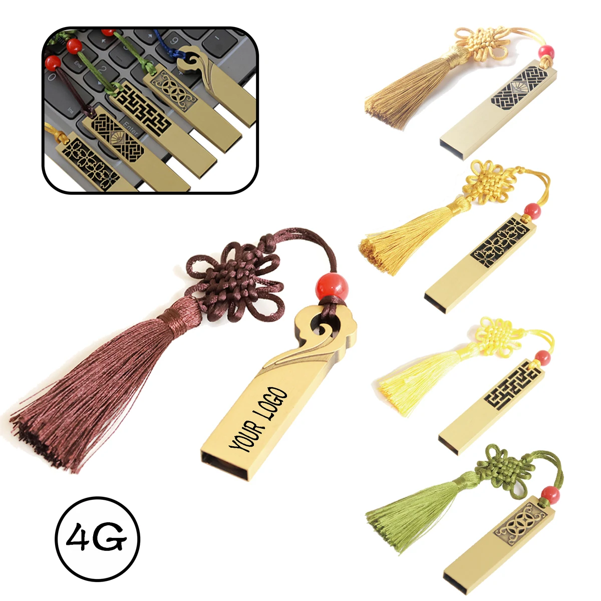 MOQ 20 PCS Traditional Tassel Flash Drive 1