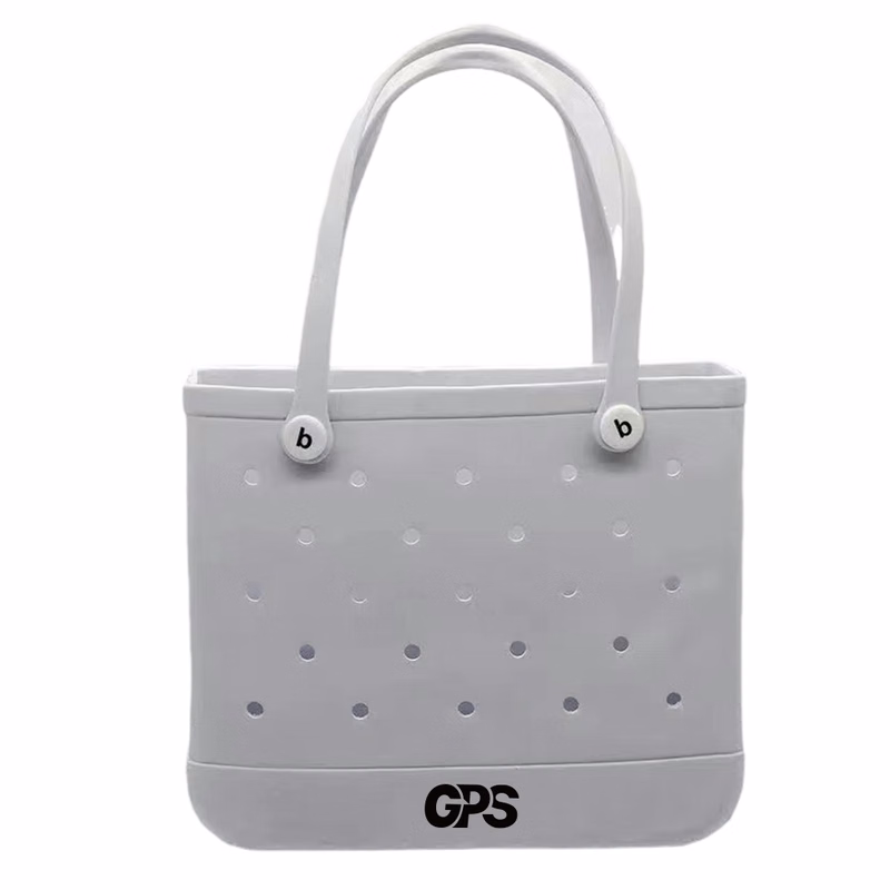 15" EVA Beach Mesh Basket Hole Tote Bag