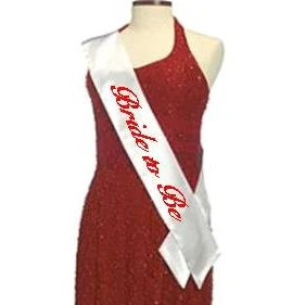 White Custom Pageant Sash 1