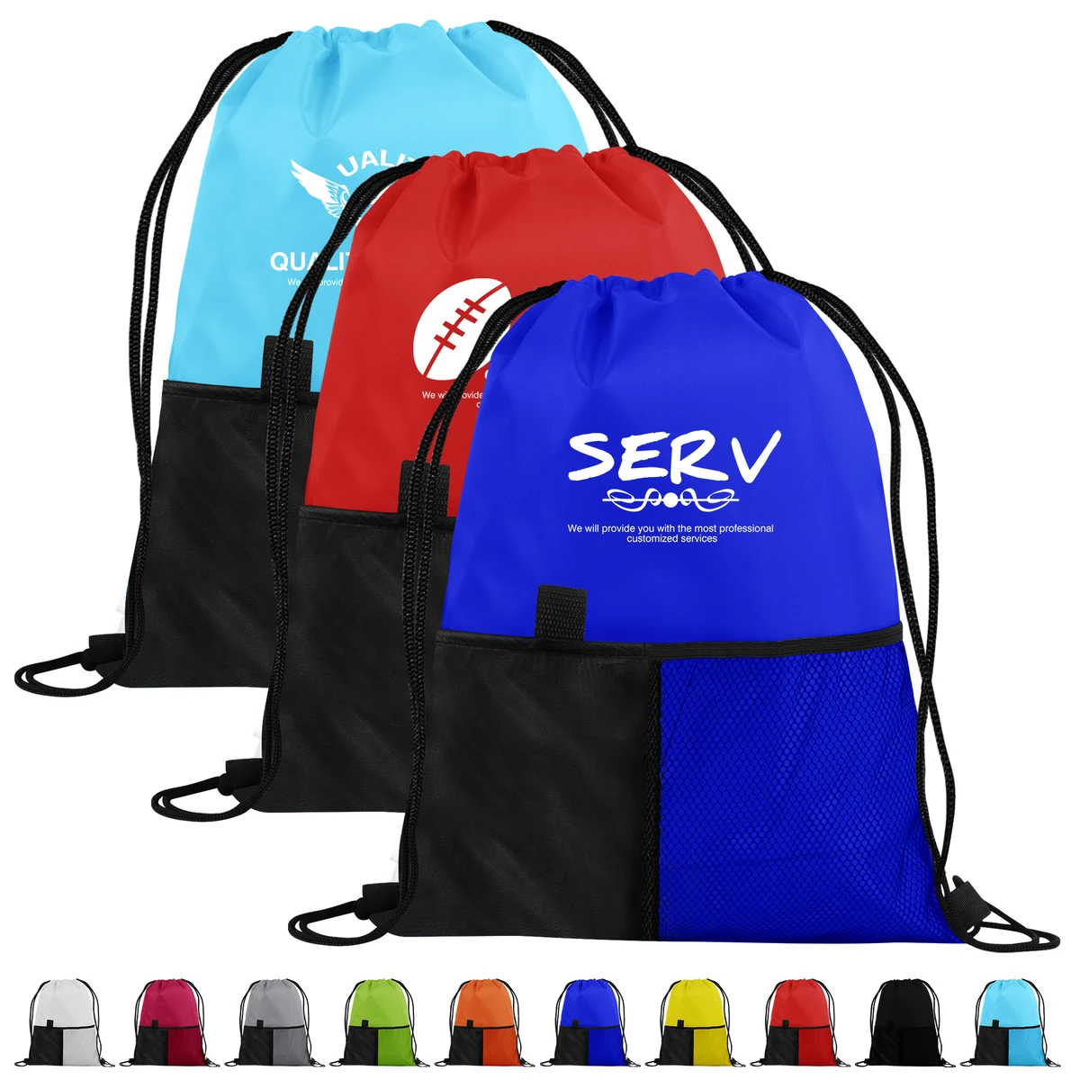 420D Oxford Cloth Lightweight Drawstring Bag For Marathon Sports 1