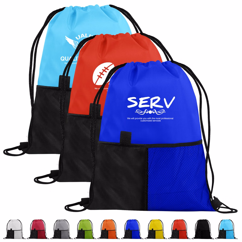 420D Oxford Cloth Lightweight Drawstring Bag For Marathon Sports