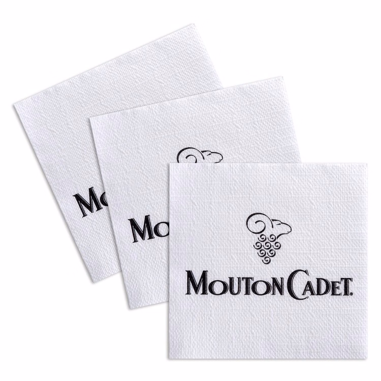1-Ply,. White, Linen-pattern Embossed Luncheon Napkin
