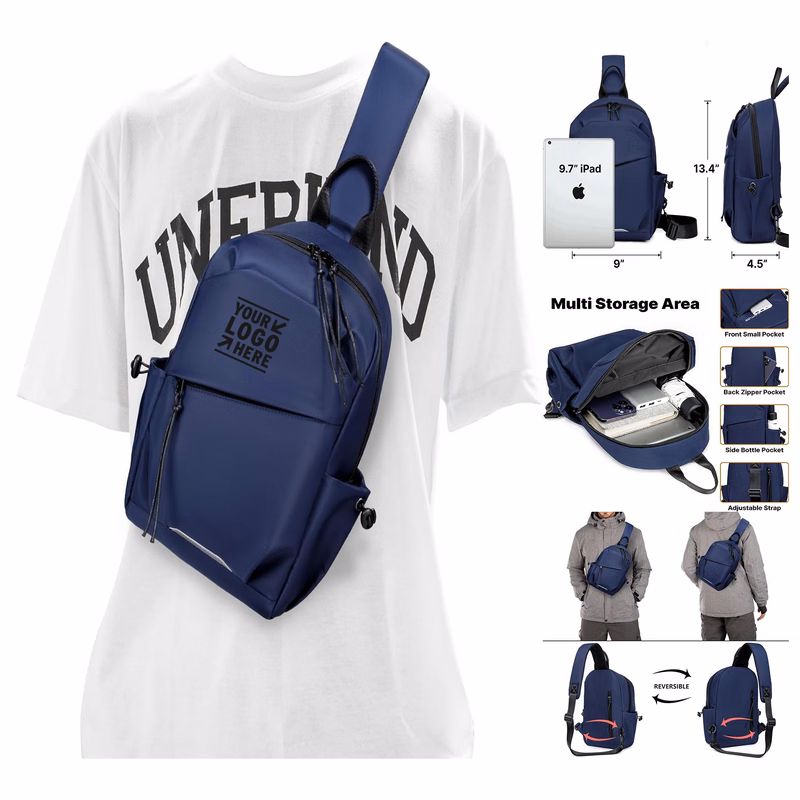 Men Crossbody Backpack Travel Daypack Chest Pack Outdoor Shoulder One Strap Small Sling Bag