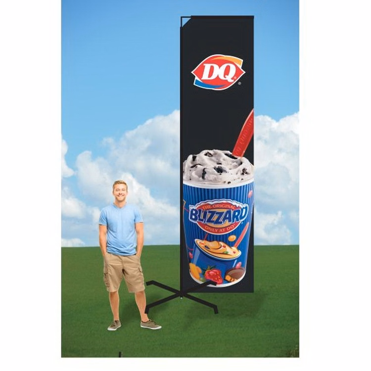 9ft Custom Flag with X Stand-Double