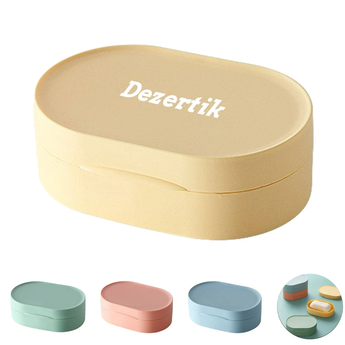 Simple portable soap box waterproof with lid 1