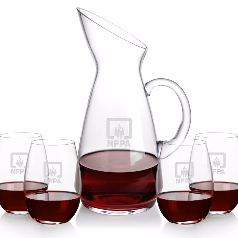 Taroni Carafe & Laurent Stemless Wine