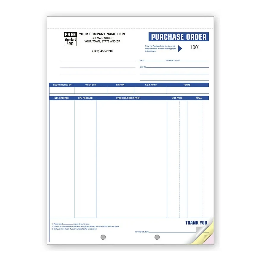 Purchase Orders, High Impact, Large Format 1