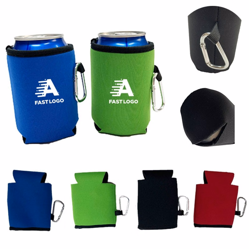 Neoprene Can Bottle Holder With Carabiner