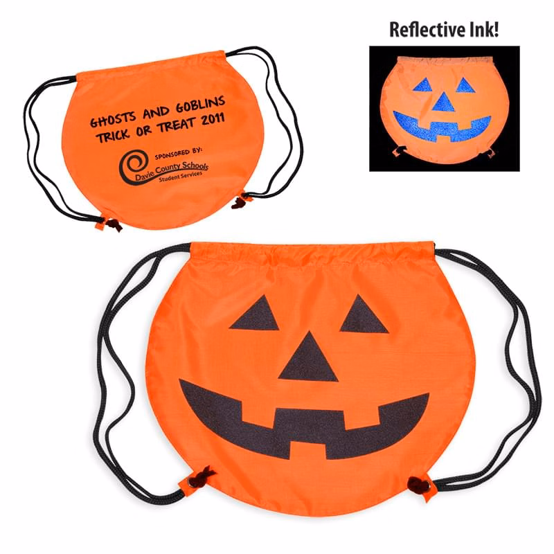 Pumpkin Drawstring Backpack