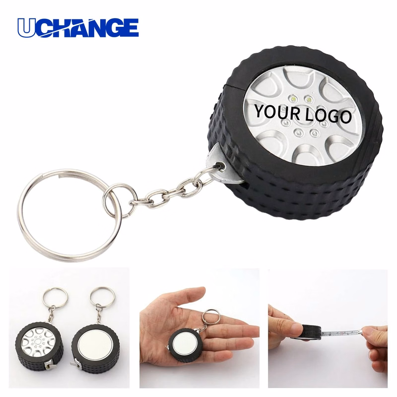 Tire Tape Measure Keychain Tool for Auto Use