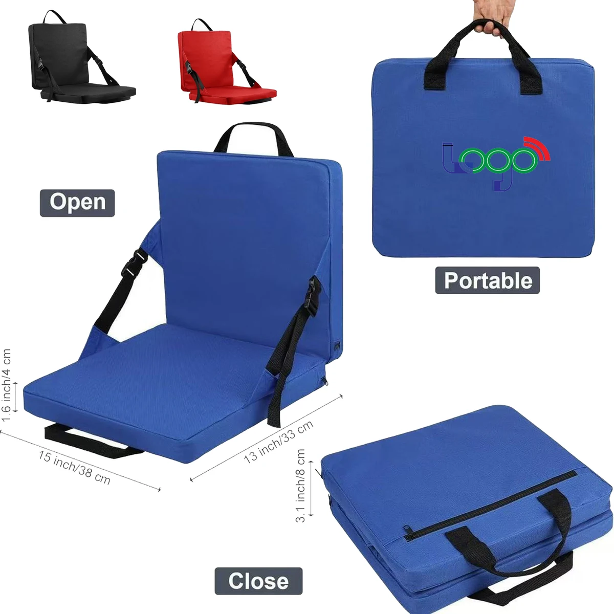 Portable Stadium Seat With Adjustable Back Support 1