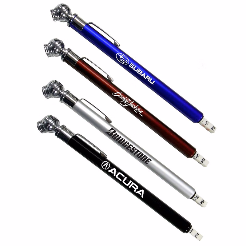 Auto Tire Pressure Gauge w/Chrome Colored Barrel