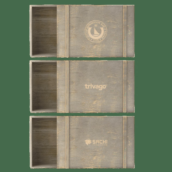 14" x 9" x 4.5" Wooden Gift Box