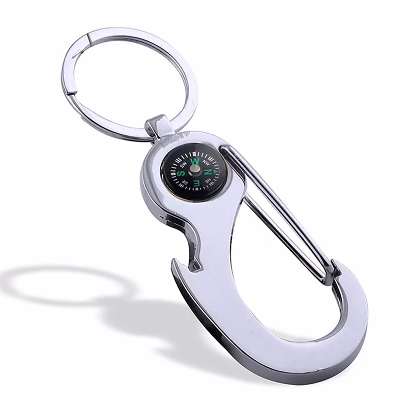 2-in-1 Compass and Bottle Opener Keychain