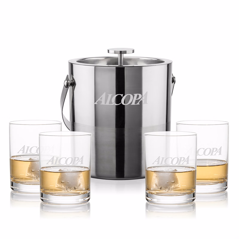 Catania Ice Bucket & Monterey On-the-Rocks Set