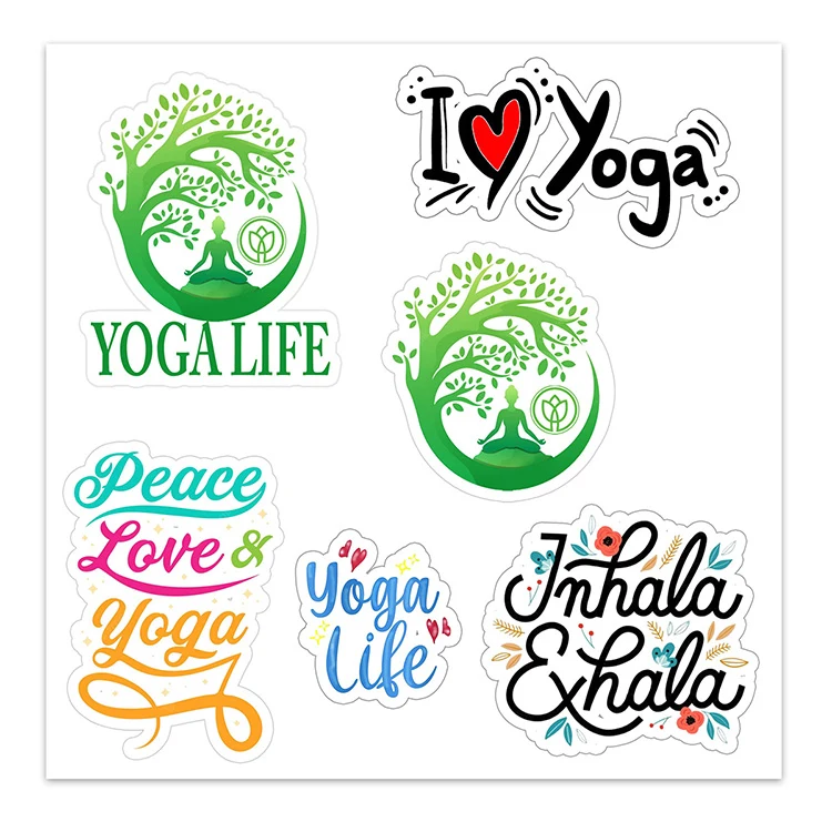 "CustomCut ™" Clear Decal 5"x 7" Full Color Custom Shape Removable Vinyl Sticker Sheets 1