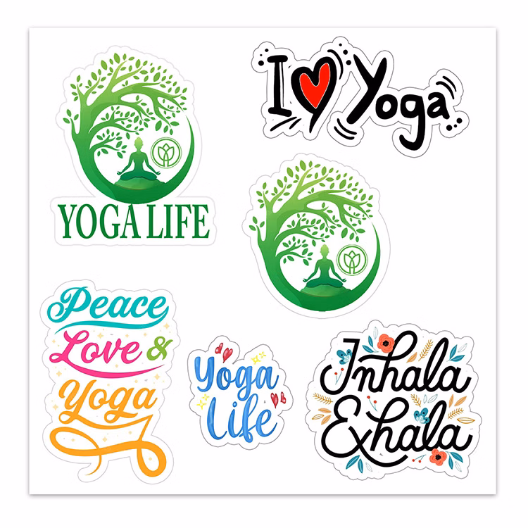 "CustomCut ™" Clear Decal 5"x 7" Full Color Custom Shape Removable Vinyl Sticker Sheets