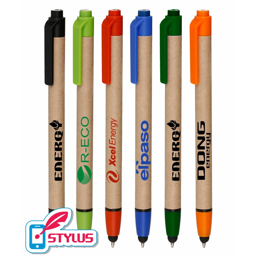 Classic Recycled Paper Click Pen with Stylus Tip 1
