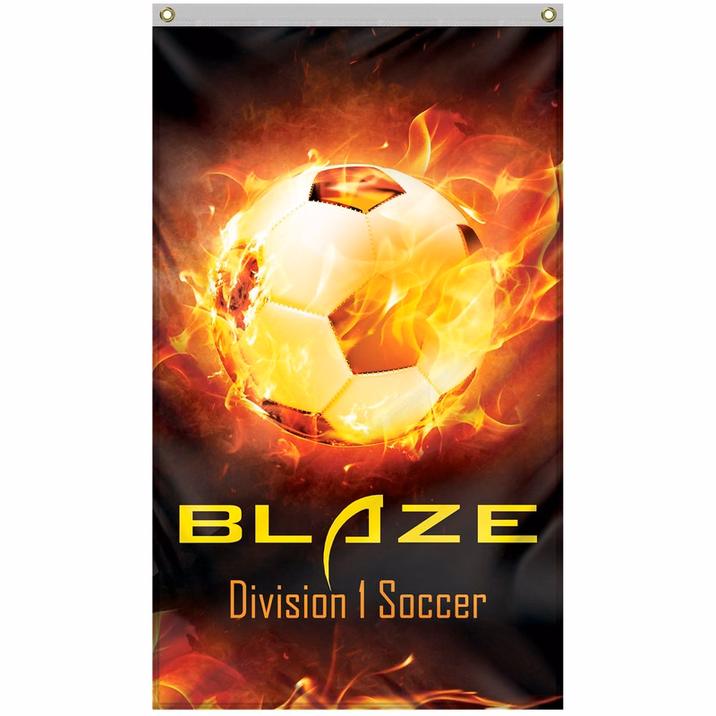 3' x 5' Promotional Polyester Single Reverse Vertical Flag