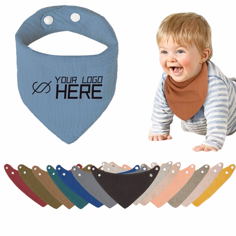 Muslin Cotton Bib For Newborn Unisex Triangle Towel