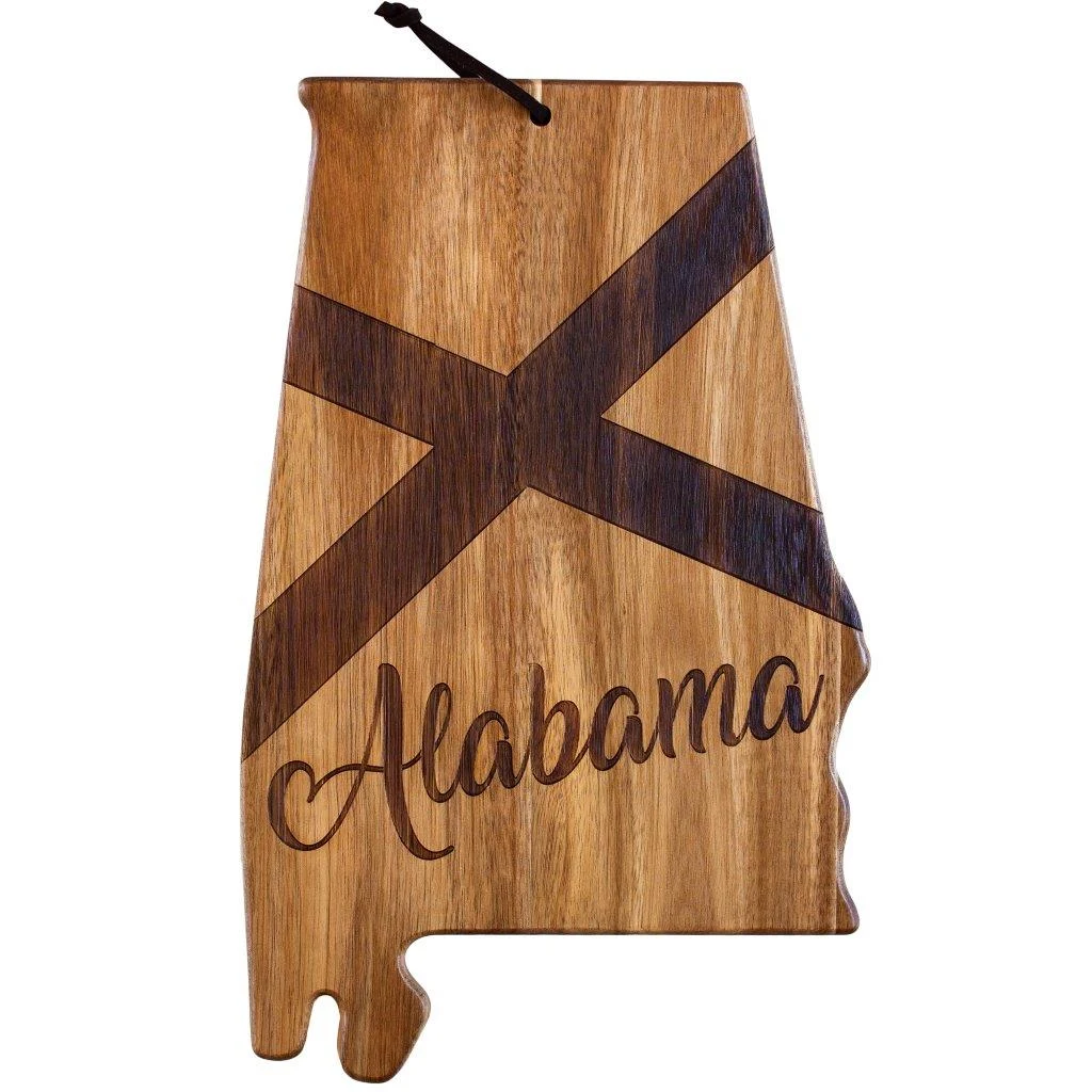 Rock & Branch® Origins Series Alabama State Shaped Wood Serving and Cutting Board 1