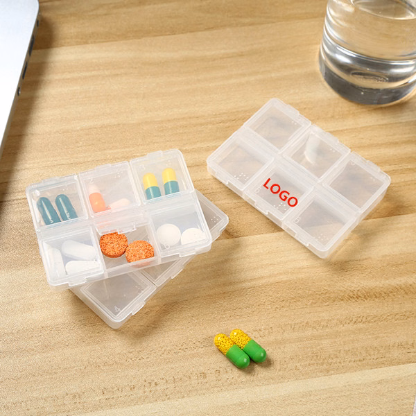6-compartment pillbox