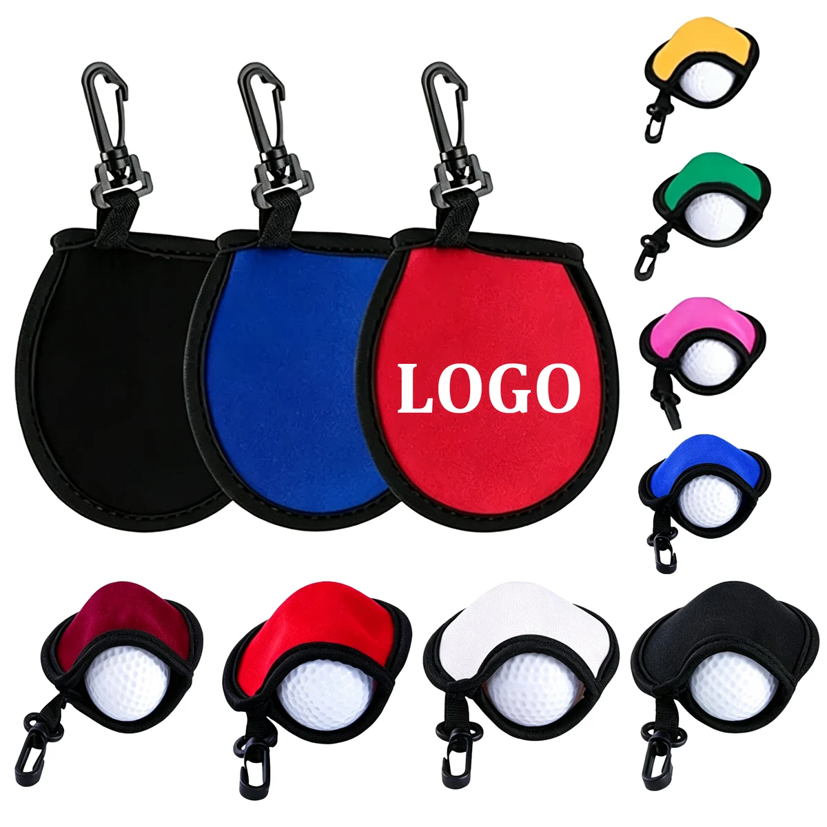 Golf Ball Cleaners Portable Dirt Wiping Pocket with Clip 1