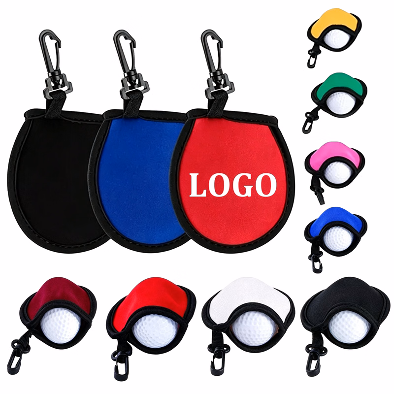 Golf Ball Cleaners Portable Dirt Wiping Pocket with Clip