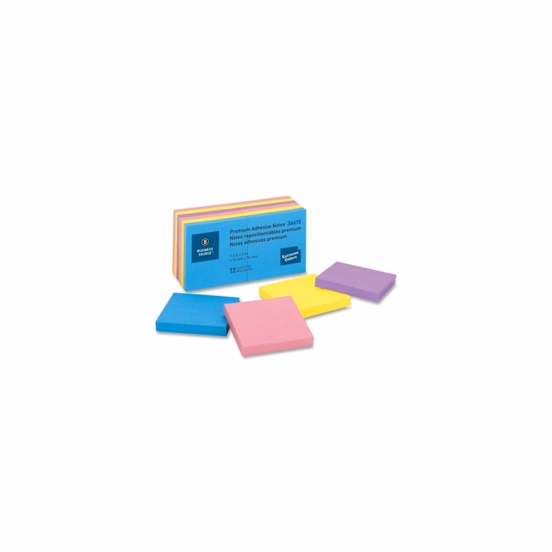 Adhesive Notes - Vibrant Colors 100 Sheets 3" x 3"